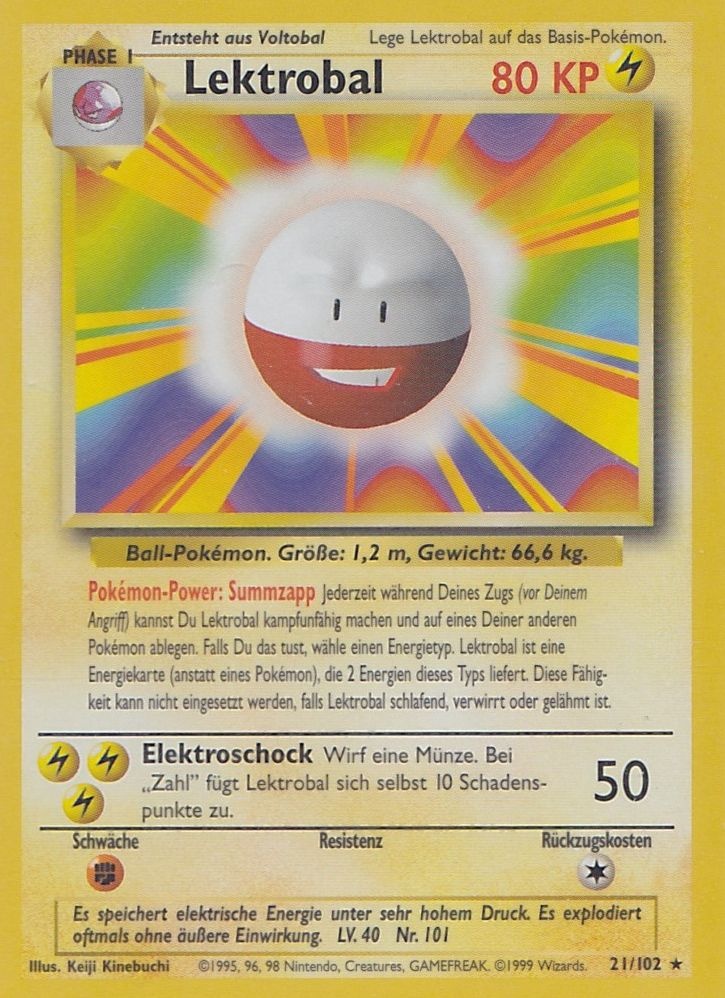 Lektrobal 21 — Grundset (German Pokémon TCG card)