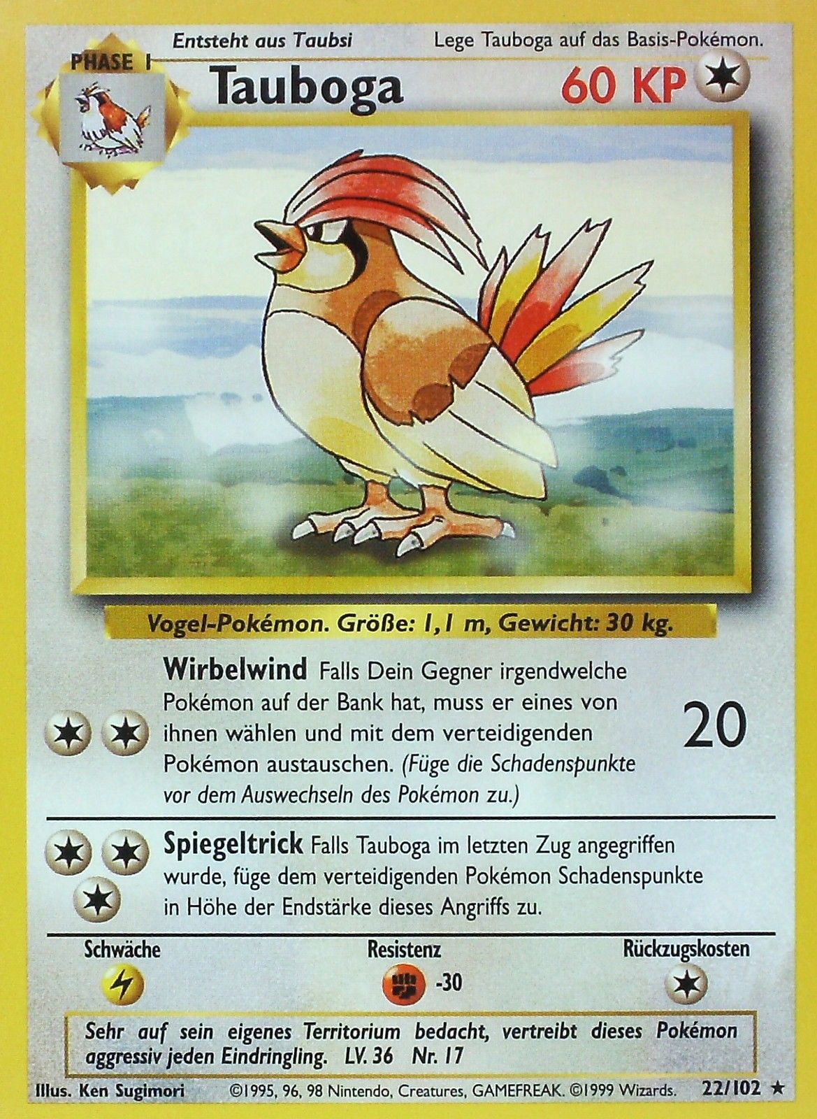 Tauboga 22 — Grundset (German Pokémon TCG card)