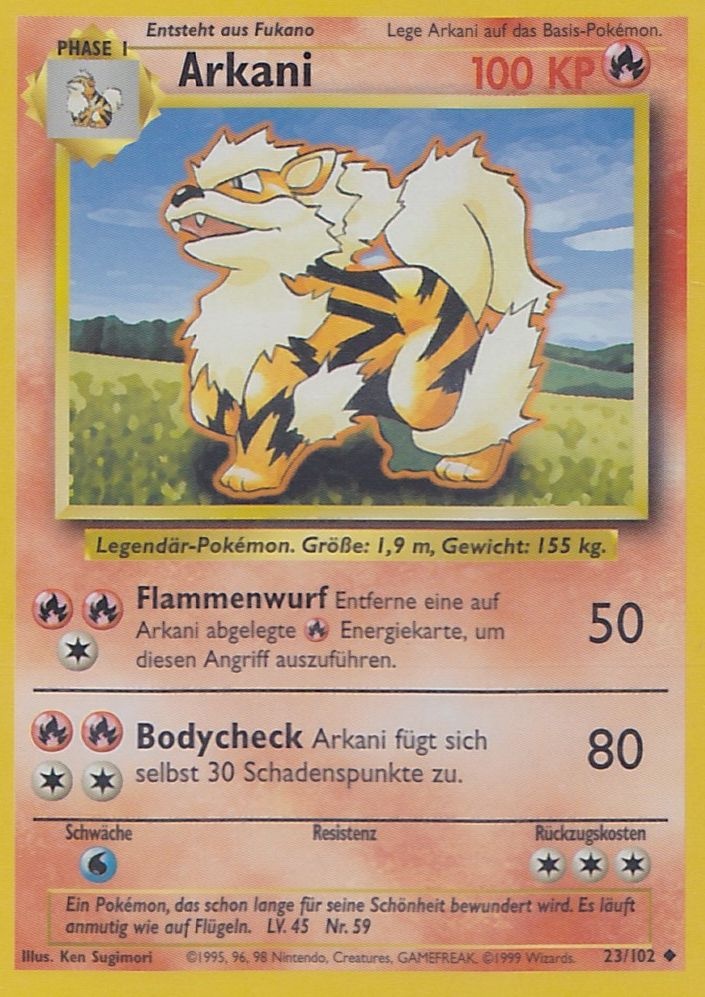 Arkani 23 — Grundset (German Pokémon TCG card)