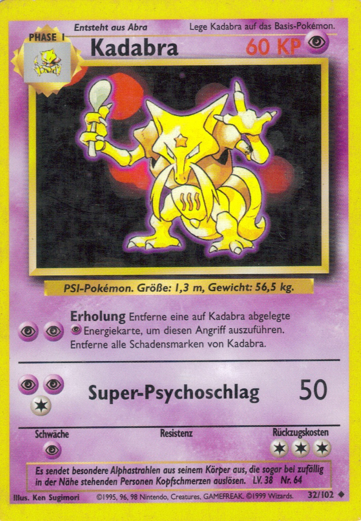 Kadabra 32 — Grundset (German Pokémon TCG card)