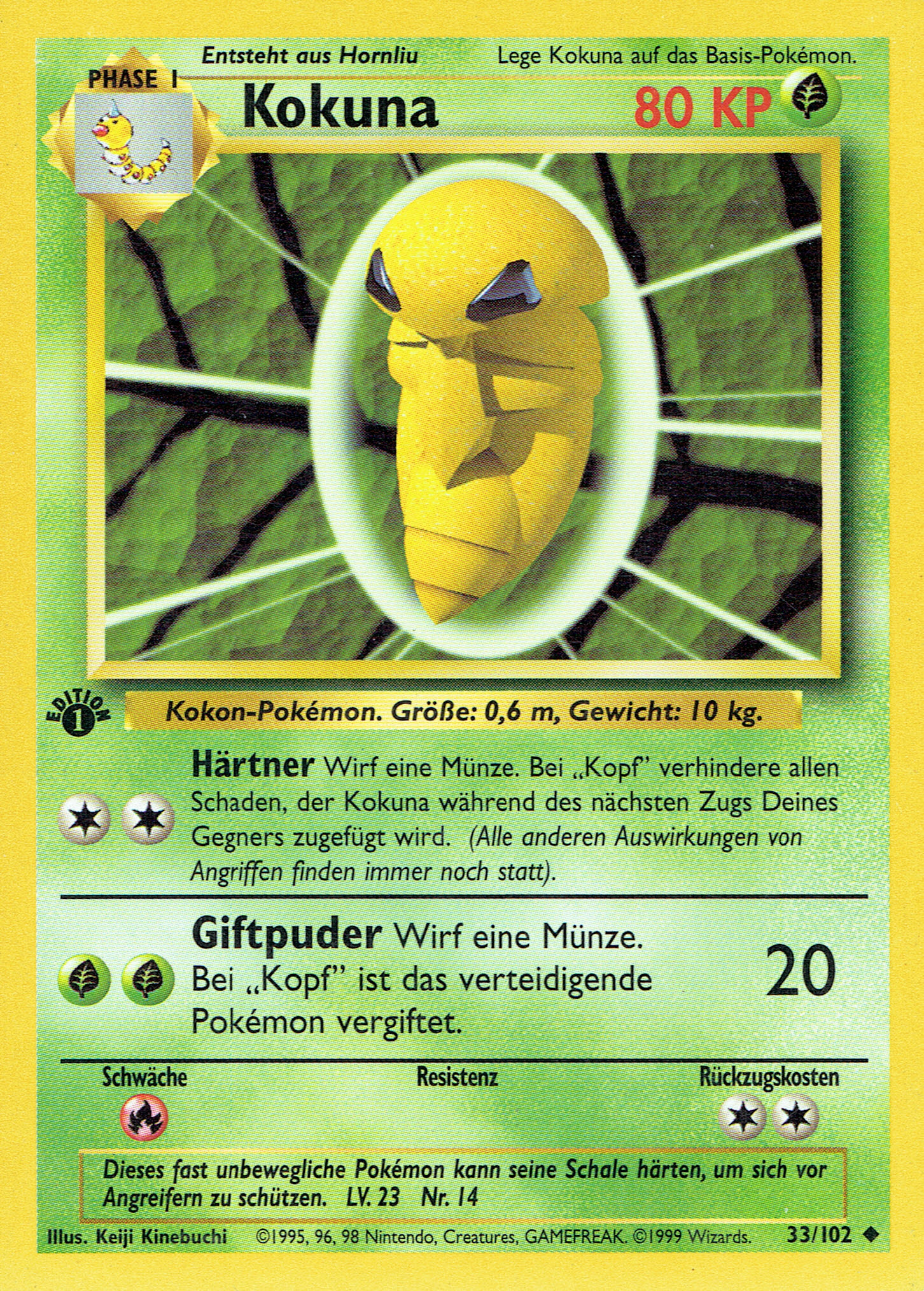 Kokuna 33 — Grundset (German Pokémon TCG card)