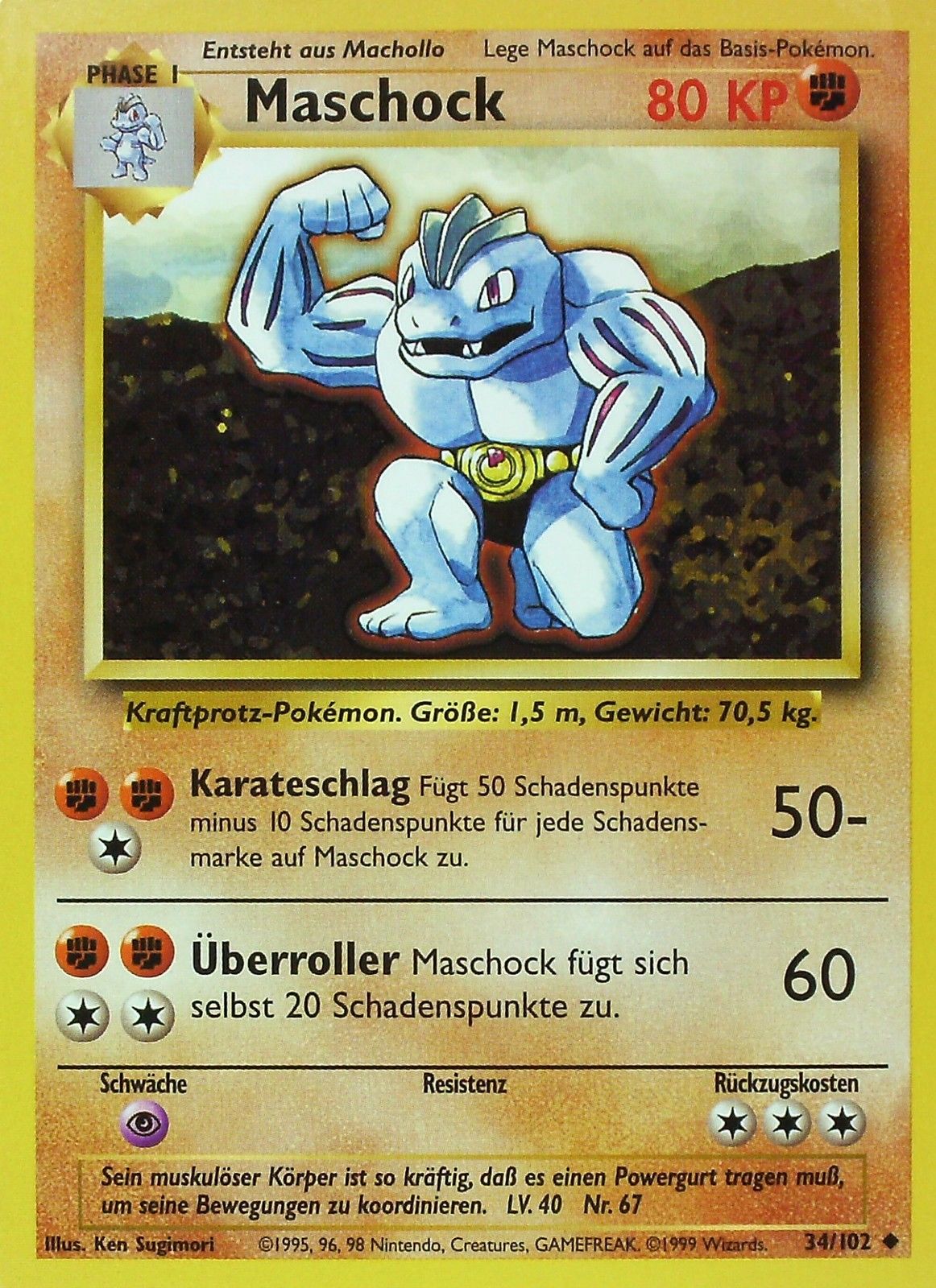 Maschock 34 — Grundset (German Pokémon TCG card)