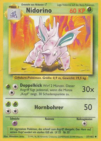 Nidorino 37 — Grundset (German Pokémon TCG card)