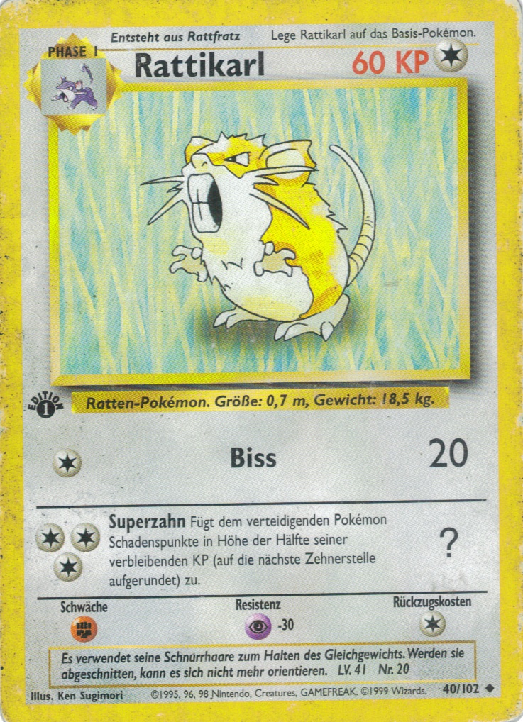 Rattikarl 40 — Grundset (German Pokémon TCG card)