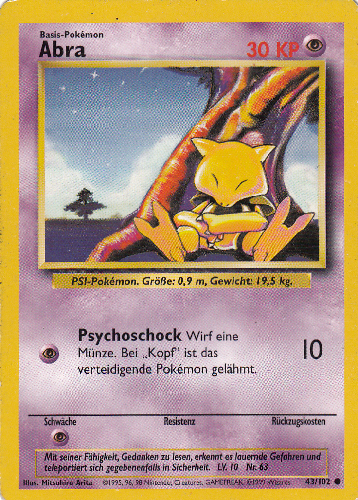 Abra 43 — Grundset (German Pokémon TCG card)