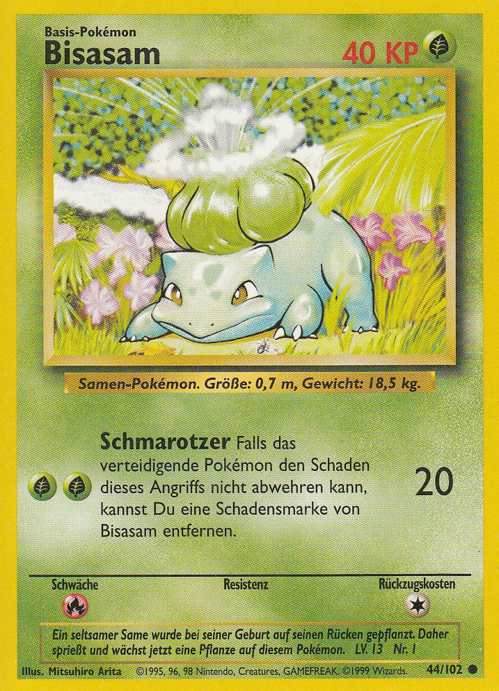 Bisasam 44 — Grundset (German Pokémon TCG card)
