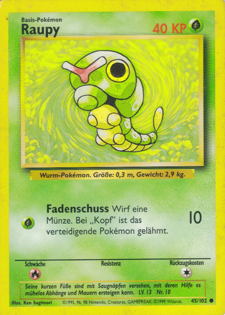 Raupy 45 — Grundset (German Pokémon TCG card)