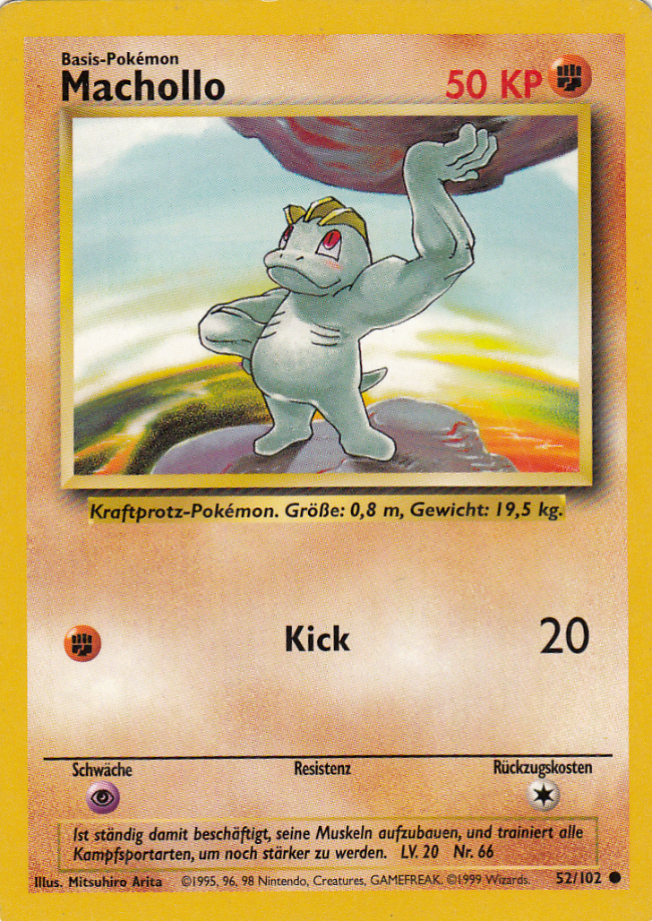 Machollo 52 — Grundset (German Pokémon TCG card)