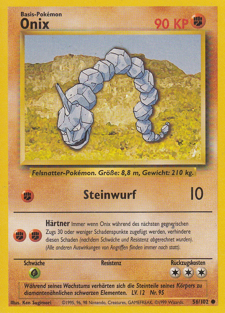 Onix 56 — Grundset (German Pokémon TCG card)
