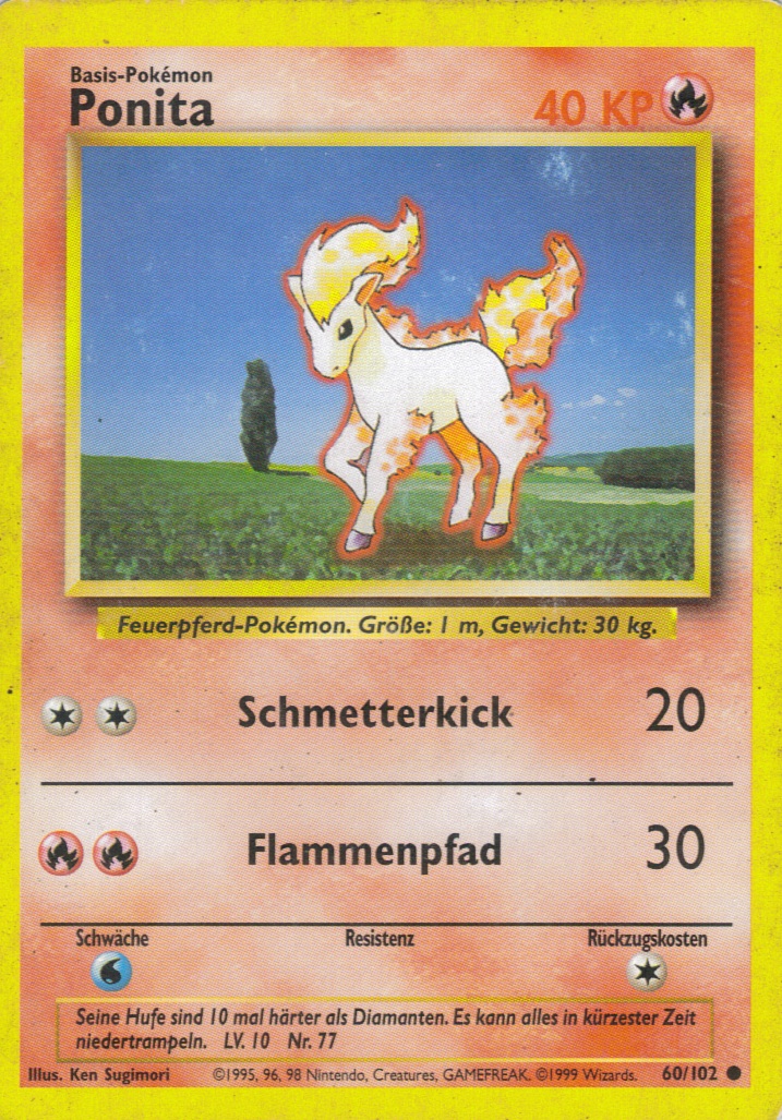 Ponita 60 — Grundset (German Pokémon TCG card)