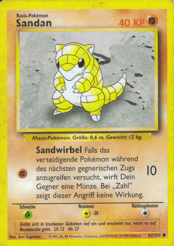 Sandan 62 — Grundset (German Pokémon TCG card)
