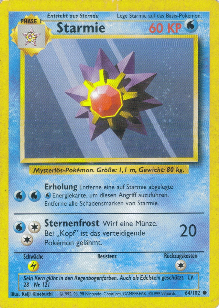 Starmie 64 — Grundset (German Pokémon TCG card)