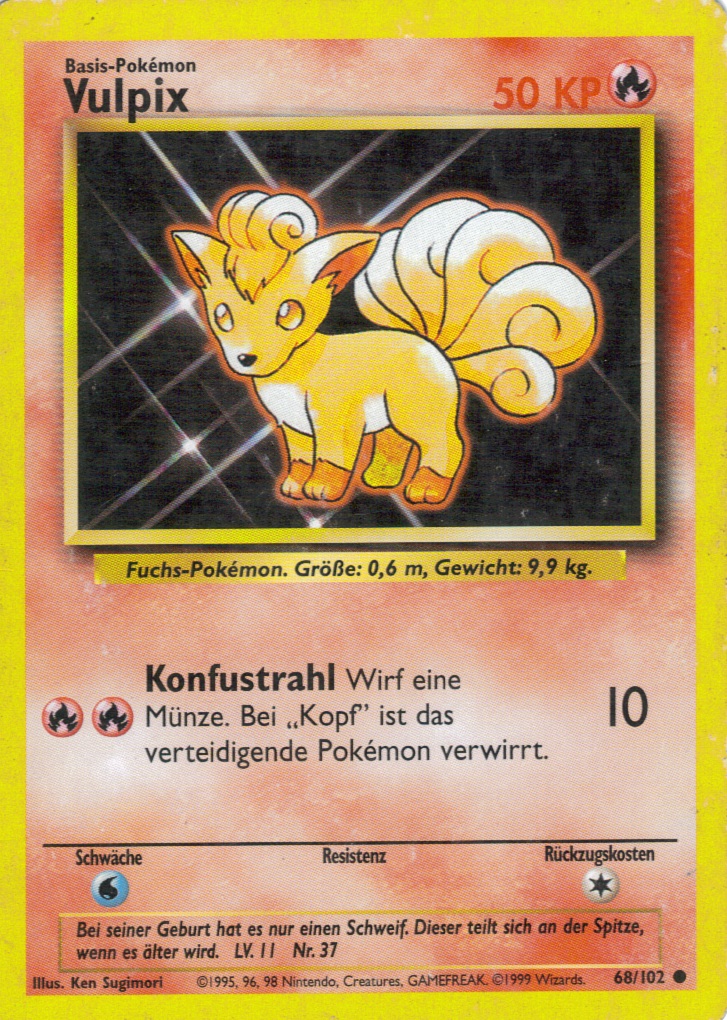 Vulpix 68 — Grundset (German Pokémon TCG card)