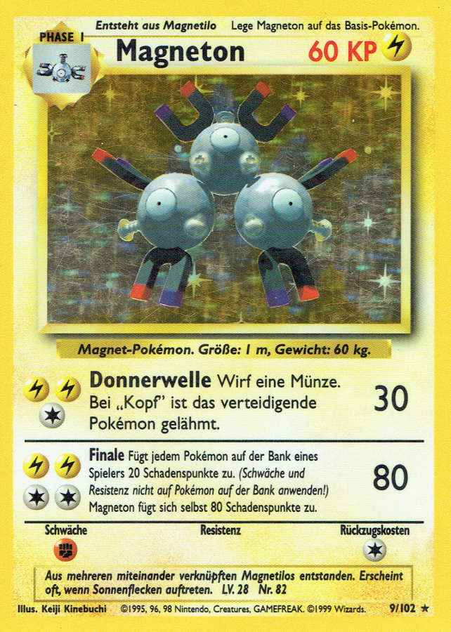 Magneton 9 — Grundset (German Pokémon TCG card)