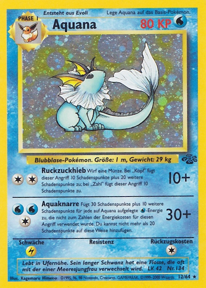 Aquana 28 — Dschungel (German Pokémon TCG card)