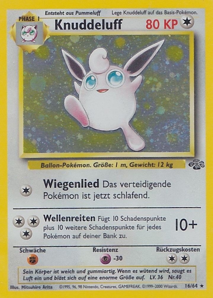 Knuddeluff 32 — Dschungel (German Pokémon TCG card)