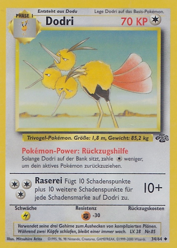 Dodri 34 — Dschungel (German Pokémon TCG card)