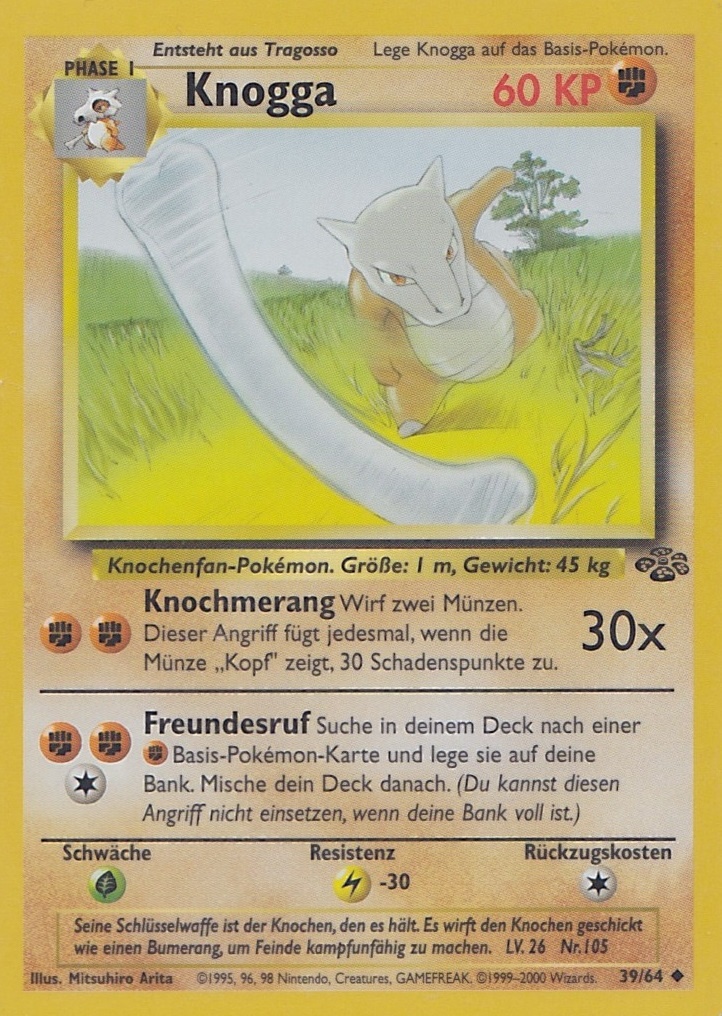 Knogga 39 — Dschungel (German Pokémon TCG card)