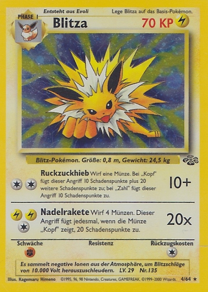 Blitza 4 — Dschungel (German Pokémon TCG card)