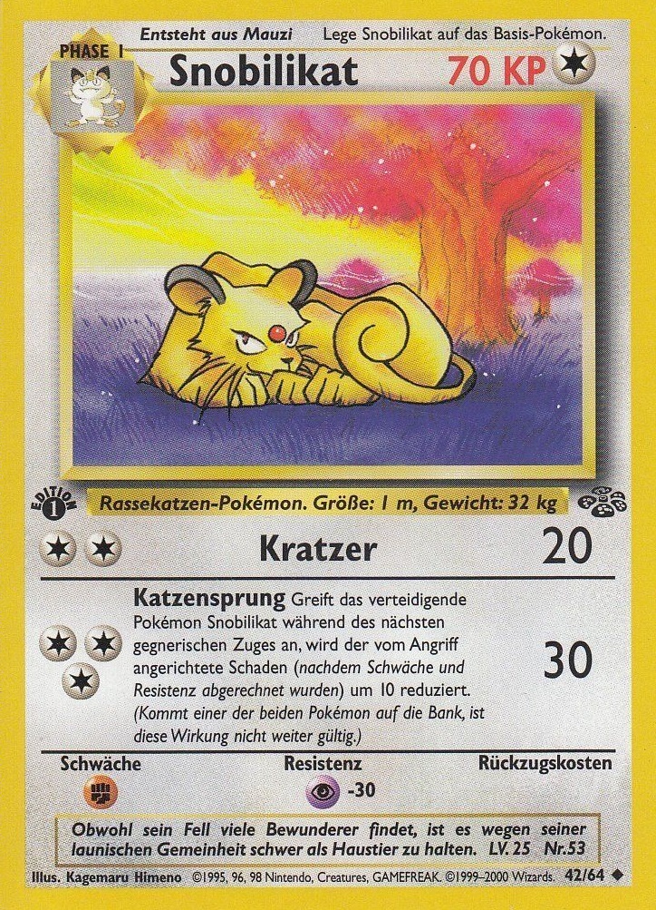 Snobilikat 42 — Dschungel (German Pokémon TCG card)
