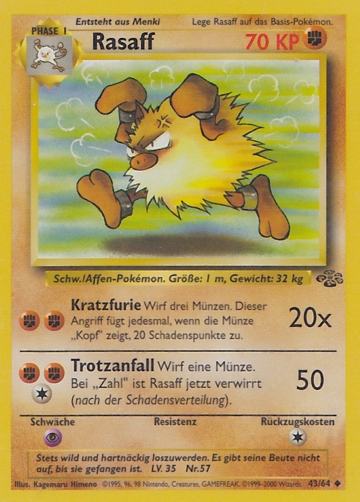Rasaff 43 — Dschungel (German Pokémon TCG card)