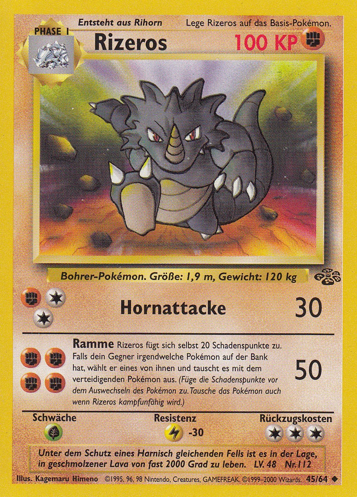 Rizeros 45 — Dschungel (German Pokémon TCG card)
