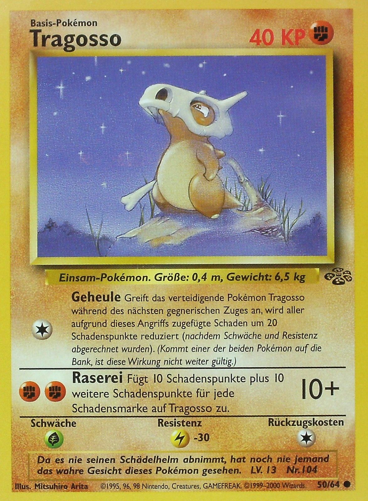 Tragosso 50 — Dschungel (German Pokémon TCG card)