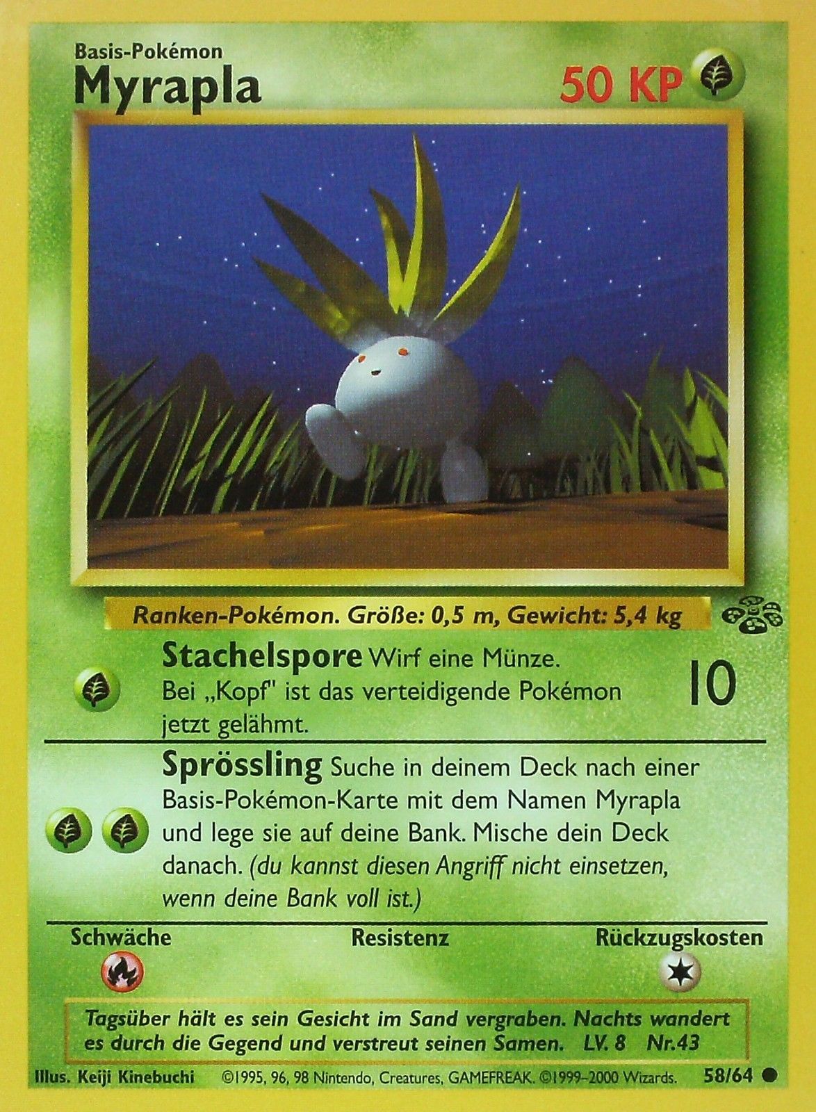 Myrapla 58 — Dschungel (German Pokémon TCG card)