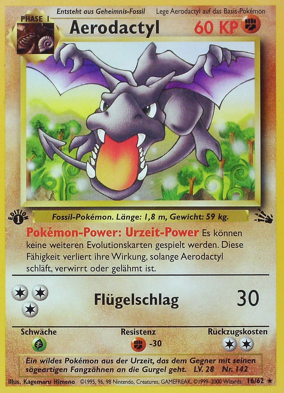 Aerodactyl 1 — Fossil (German Pokémon TCG card)