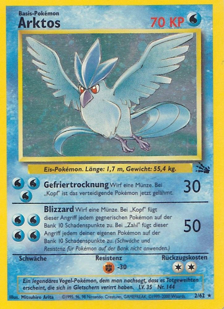Arktos 17 — Fossil (German Pokémon TCG card)