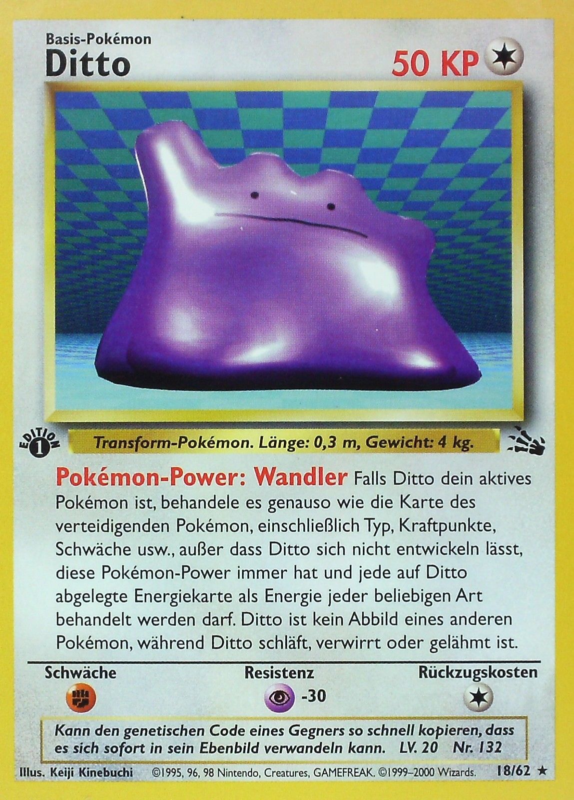 Ditto 18 — Fossil (German Pokémon TCG card)