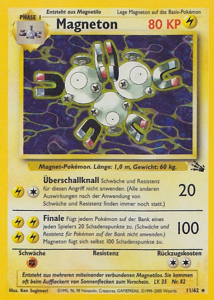 Magneton 26 — Fossil (German Pokémon TCG card)