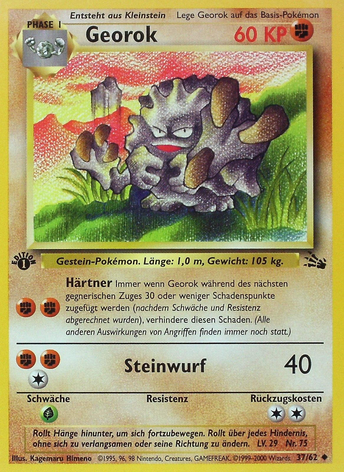 Georok 37 — Fossil (German Pokémon TCG card)