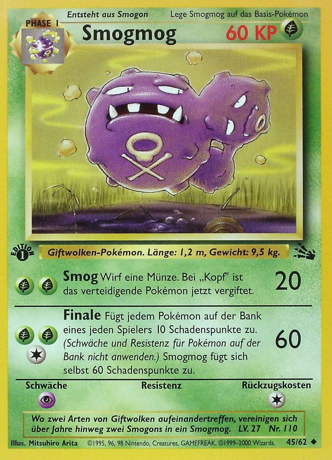 Smogmog 45 — Fossil (German Pokémon TCG card)