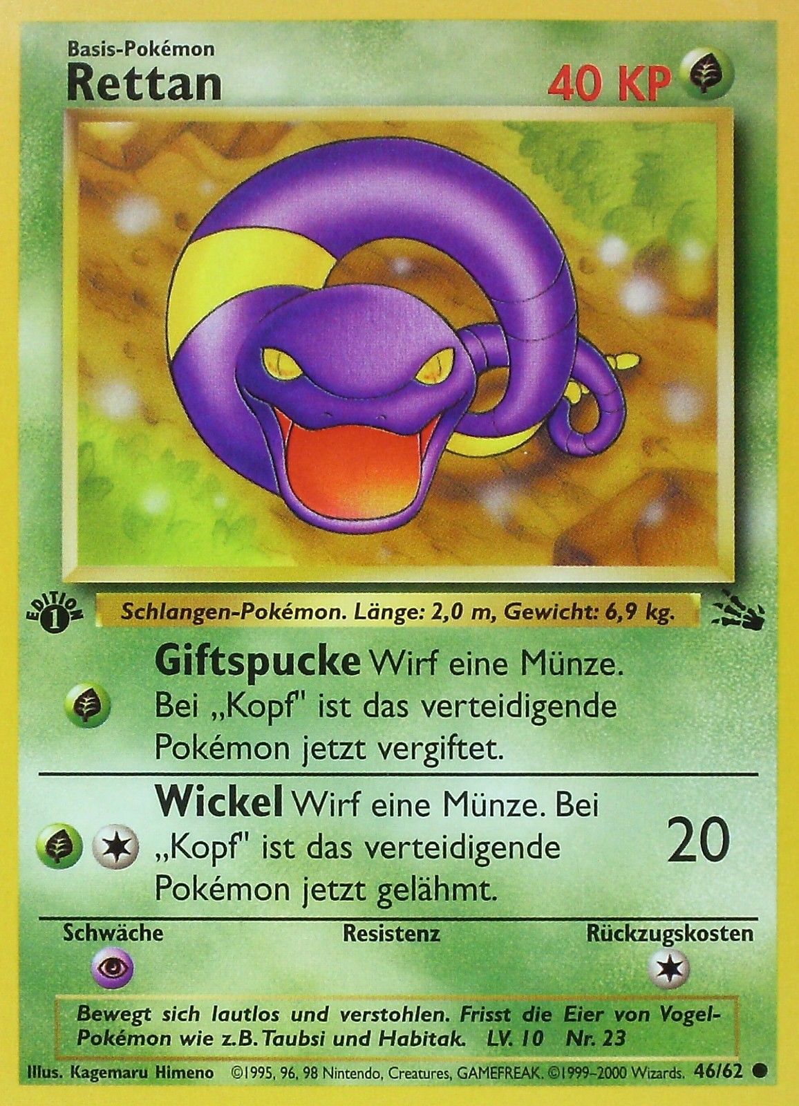 Rettan 46 — Fossil (German Pokémon TCG card)