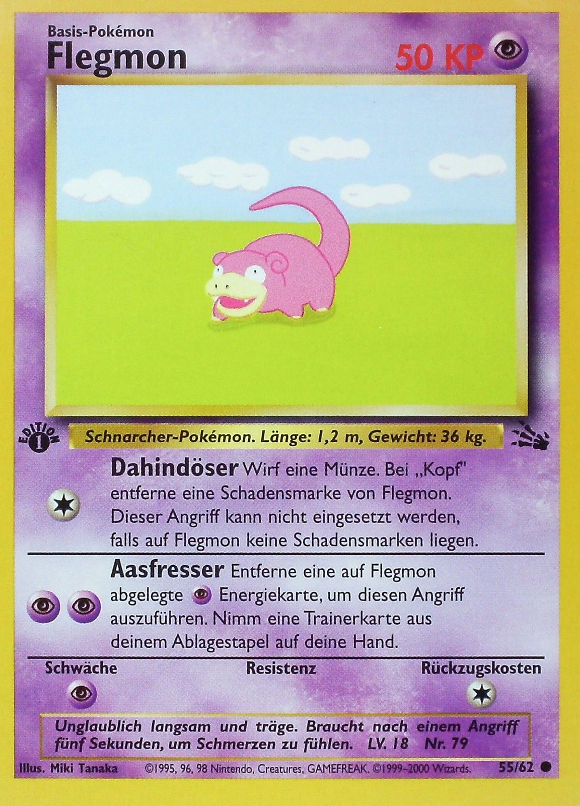 Flegmon 55 — Fossil (German Pokémon TCG card)