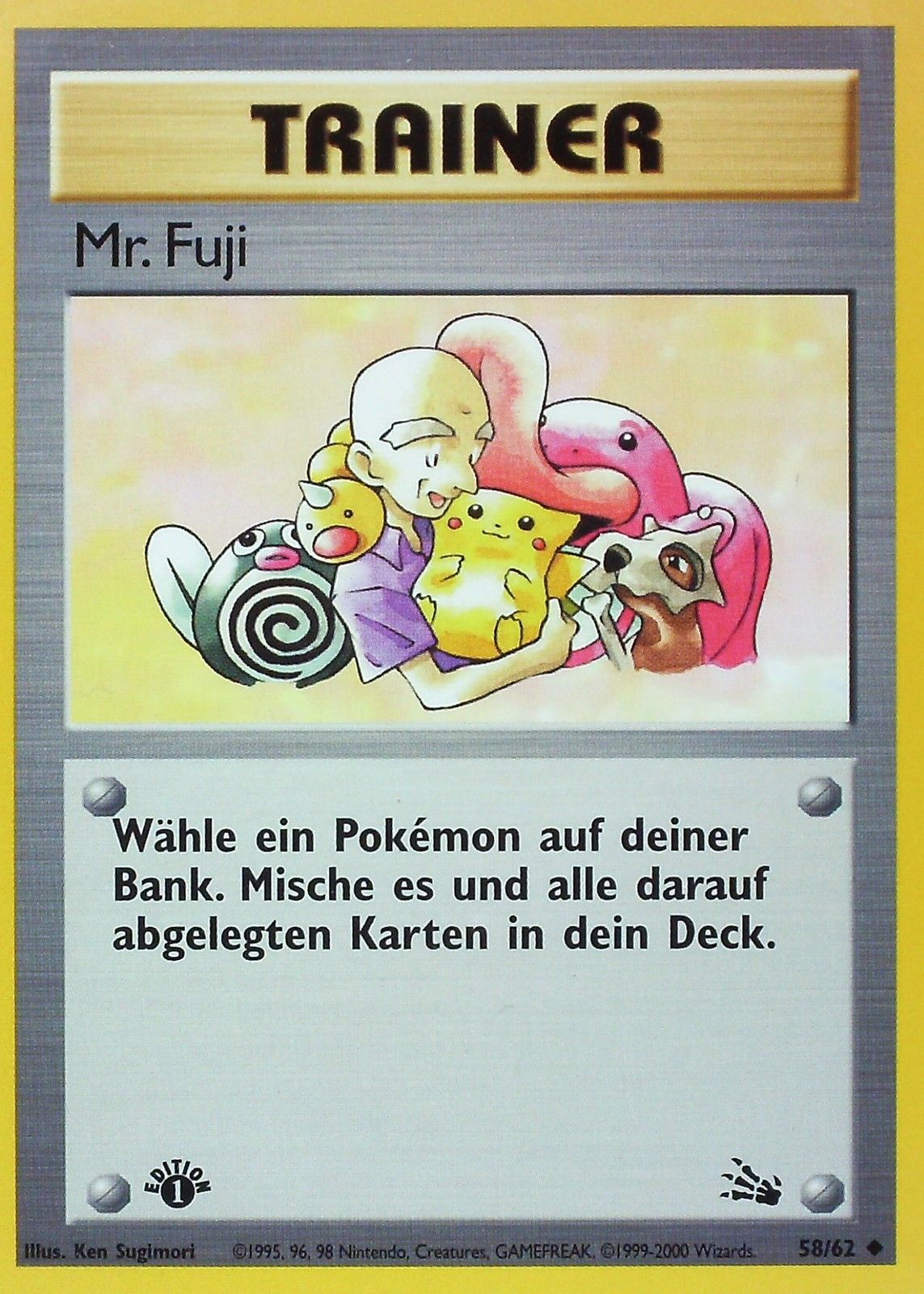 Mr. Fuji 58 — Fossil (German Pokémon TCG card)