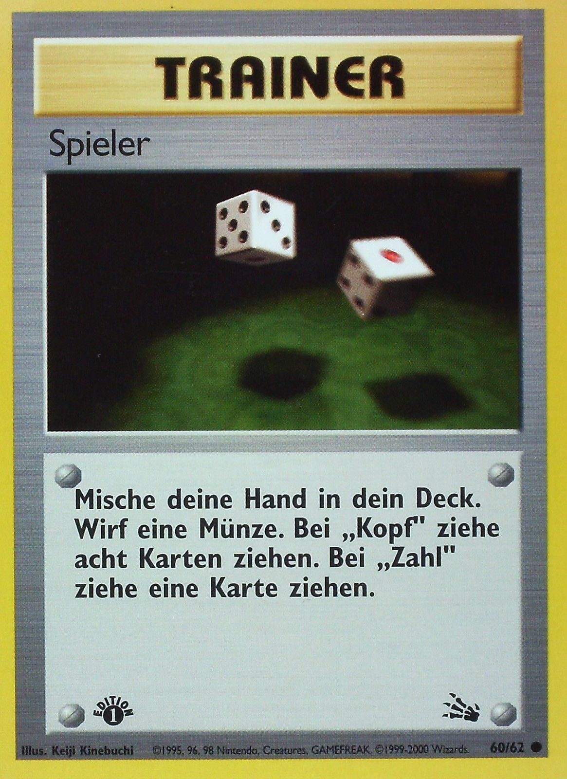 Spieler 60 — Fossil (German Pokémon TCG card)