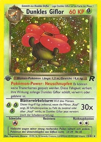 Dunkles Giflor 13 — Team Rocket (German Pokémon TCG card)