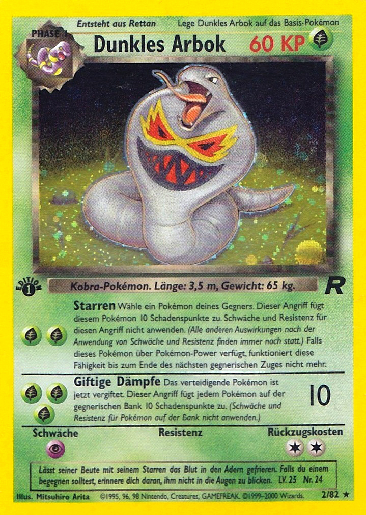Dunkles Arbok 19 — Team Rocket (German Pokémon TCG card)