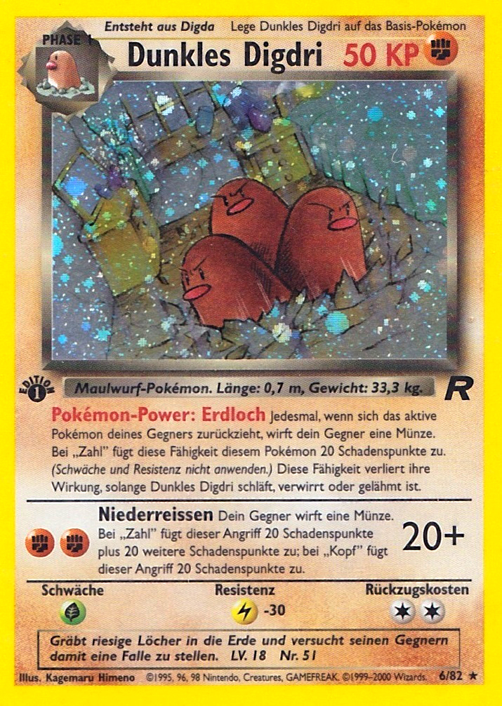 Dunkles Digdri 23 — Team Rocket (German Pokémon TCG card)