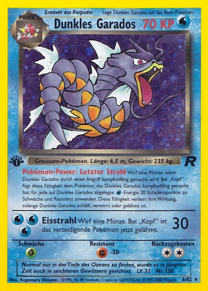 Dunkles Garados 25 — Team Rocket (German Pokémon TCG card)