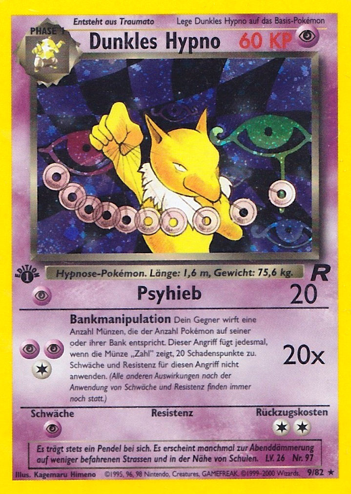 Dunkles Hypno 26 — Team Rocket (German Pokémon TCG card)