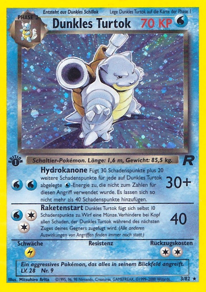 Dunkles Turtok 3 — Team Rocket (German Pokémon TCG card)