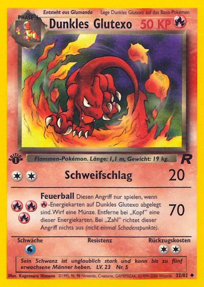 Dunkles Glutexo 32 — Team Rocket (German Pokémon TCG card)