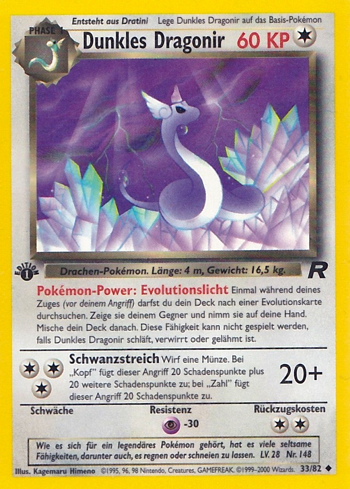 Dunkles Dragonir 33 — Team Rocket (German Pokémon TCG card)