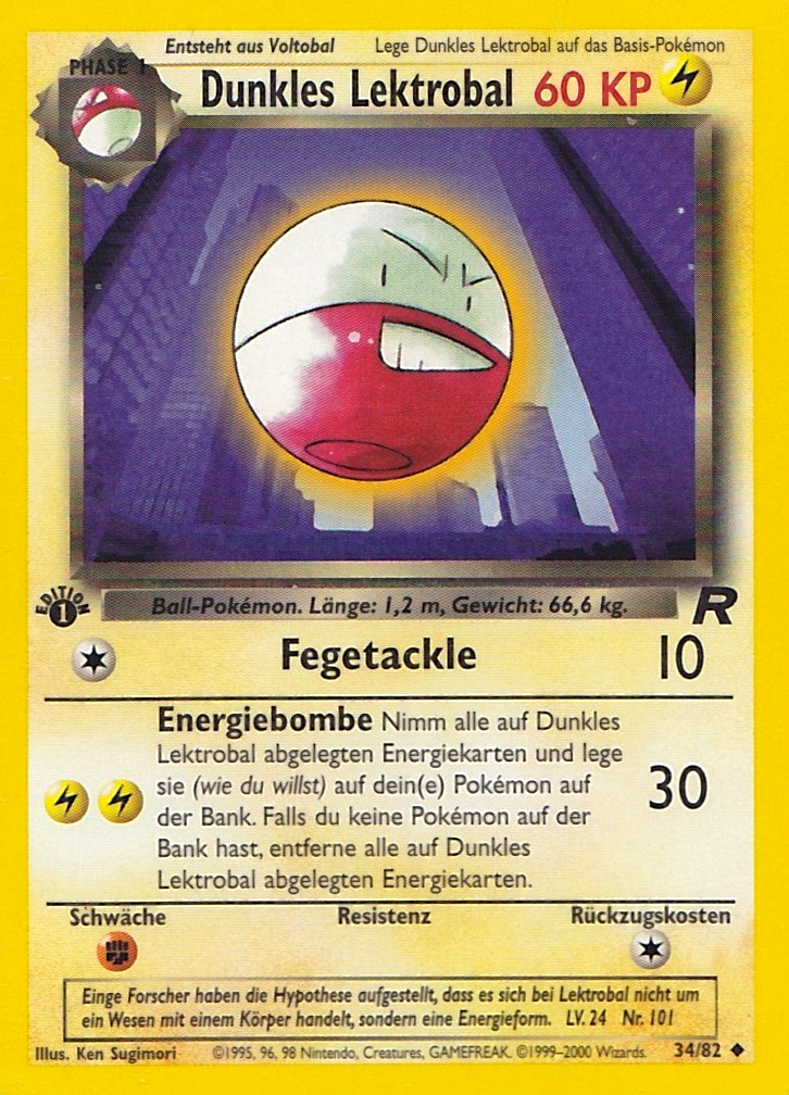 Dunkles Lektrobal 34 — Team Rocket (German Pokémon TCG card)