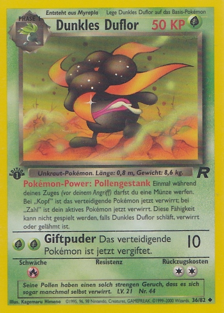 Dunkles Duflor 36 — Team Rocket (German Pokémon TCG card)