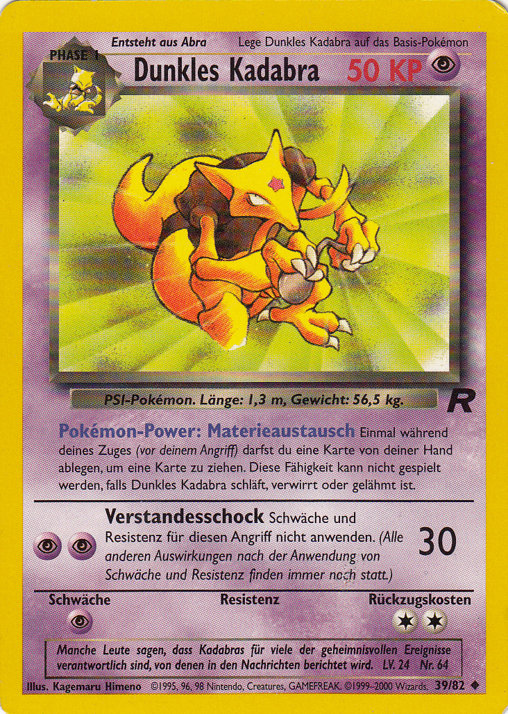Dunkles Kadabra 39 — Team Rocket (German Pokémon TCG card)
