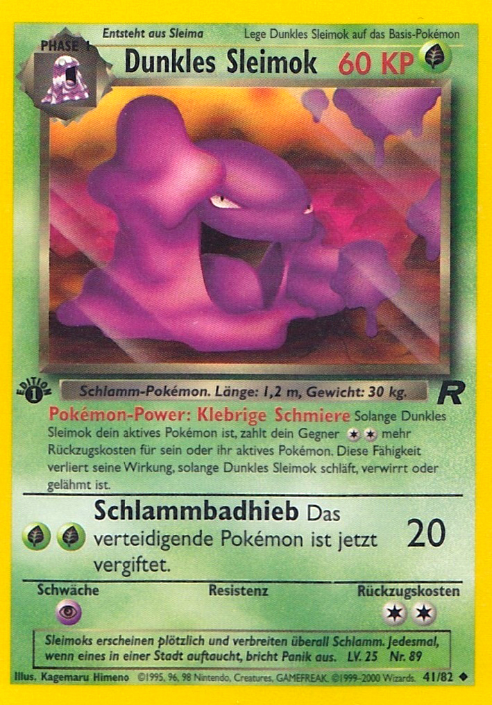 Dunkles Sleimok 41 — Team Rocket (German Pokémon TCG card)